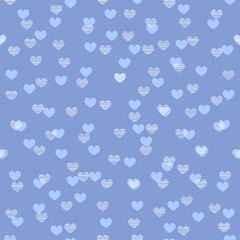 Blue Heart Pattern Design Background