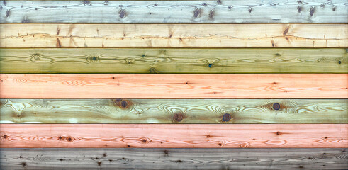 Bunte Holz Wand Textur für dekorative Wandverkleidung als sich wiederholendes Muster