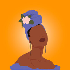 silhouette of a woman with flower