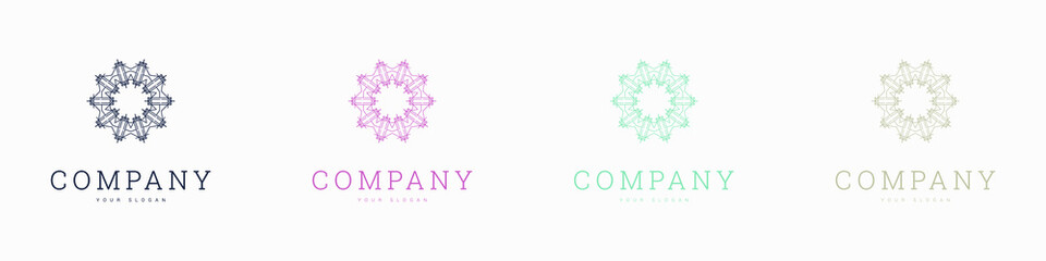 Fototapeta na wymiar creative multicolour mandala vector logo template design
