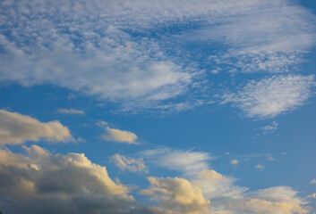 Blue Sky Background, Panorama, cloudy sky 