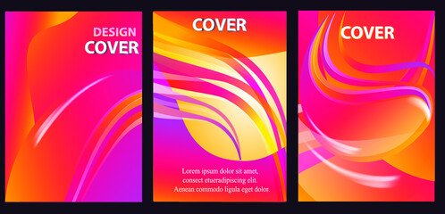 Abstract vector covers design template