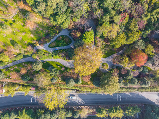 Autumn scenery of Shouyi Park in Wuchang, Wuhan, Hubei, China