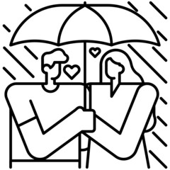 rain line icon