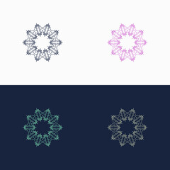 creative multicolour mandala vector icon symbol for logo template design