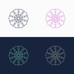 creative multicolour mandala vector icon symbol for logo template design