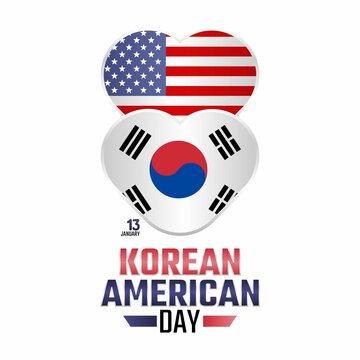 Vector Graphic Of Korean American Day Good For Korean American Day Celebration. Flat Design. Flyer Design.flat Illustration.