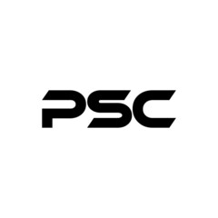 PSC letter logo design with white background in illustrator, vector logo modern alphabet font overlap style. calligraphy designs for logo, Poster, Invitation, etc.	