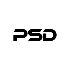 PSD letter logo design with white background in illustrator, vector logo modern alphabet font overlap style. calligraphy designs for logo, Poster, Invitation, etc.	