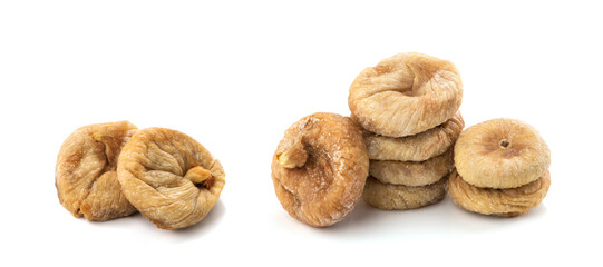 dried figs fruit isolated on white background