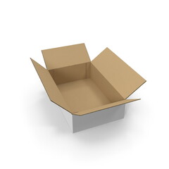 3D illustration of realistic burger box