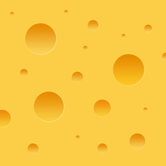 Background, banner, template with the image of cheese with holes. Vector illustration