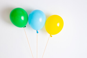 Multicolored balloons. Many colorful festive, joyful balloons. 