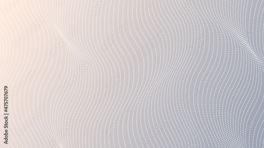 Poster futuristic 3d halftone pattern abstract white circle dots on a white gradient background. vector sto