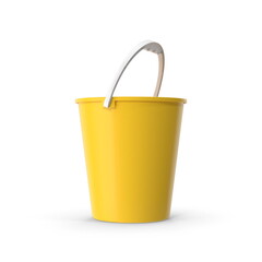 3D Illustration of a realistic plastic bucket 
