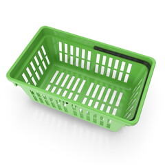3D illustration of a realistic shopping basket