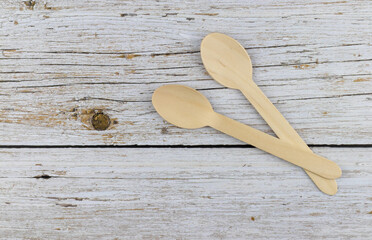 wooden spoon on table
