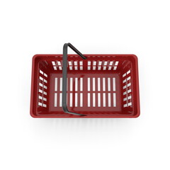 3D illustration of a realistic shopping basket