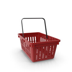3D illustration of a realistic shopping basket