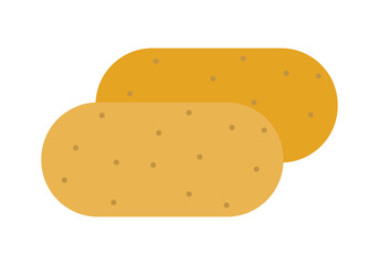 Dos croquetas rebozadas en fondo blanco.