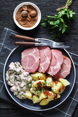 Judd mat gaardebounen, pork neck with broad beans