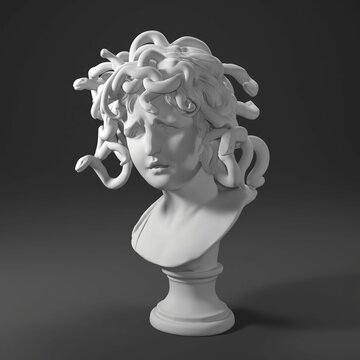 3D render art statue sculpture Medusa Gian Lorenzo Bernini Illustration  Stock | Adobe Stock