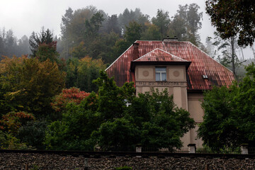 beautiful villa from the last century in the middle of the forest