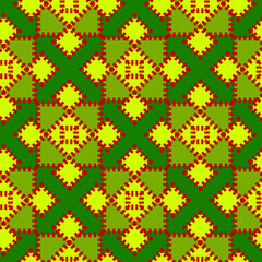 geometric seamless pattern.vector illustration colorful green and yellow