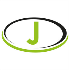 J logo simple design isolated on white background. vector illustration