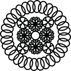 ornamental round lace ornament.vector illustration