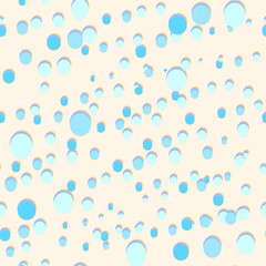 Seamless pattern, blue polka dots