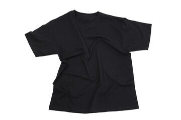 Blank black t-shirt isolated on white background