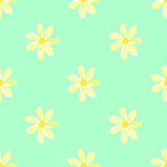 Obraz premium seamless pattern floral. vector illustration with leaves