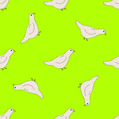 seamless pattern with birds.vector illustration