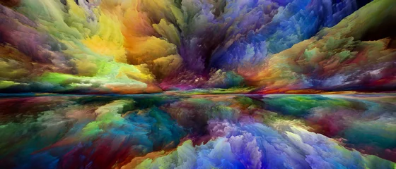 Foto op Plexiglas Mix van kleuren Realiteit van het innerlijke spectrum