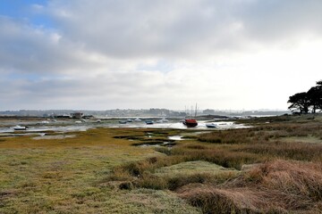 joli paysage de mer sur l'île Grande en Bretagne, France