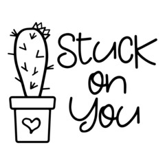 stuck on you logo inspirational quotes typography lettering design