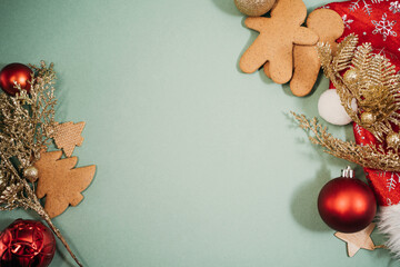 Beautiful Christmas background decorated with Christmas decorations