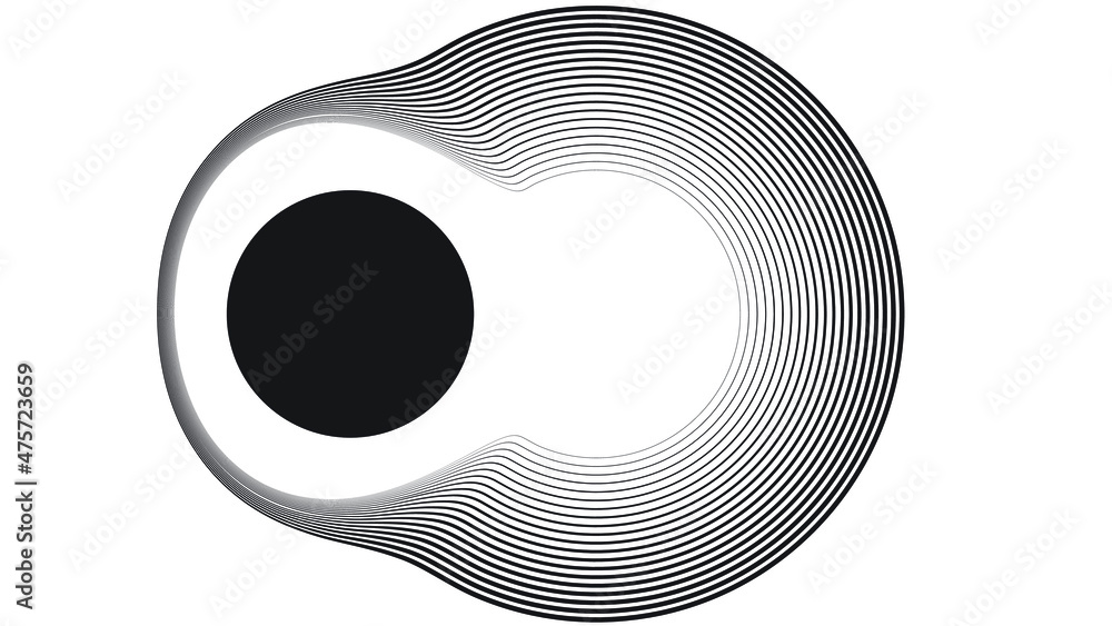 Poster abstract flow lines background . from order to chaos .fluid wavy shape .striped linear pattern . mus
