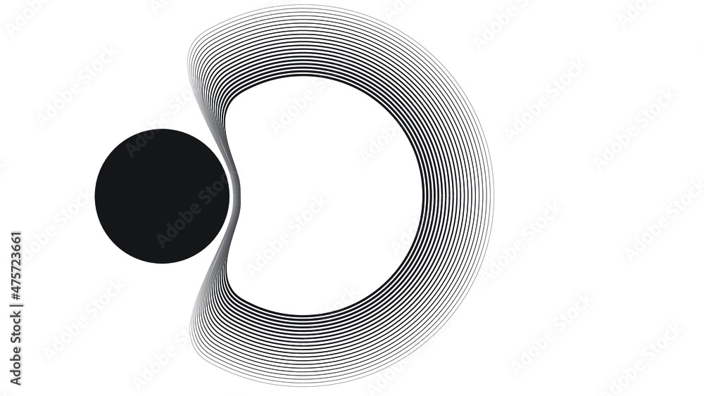 Poster abstract flow lines background . from order to chaos .fluid wavy shape .striped linear pattern . mus