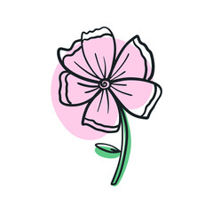 Obraz na płótnie Canvas pink flower isolated on white