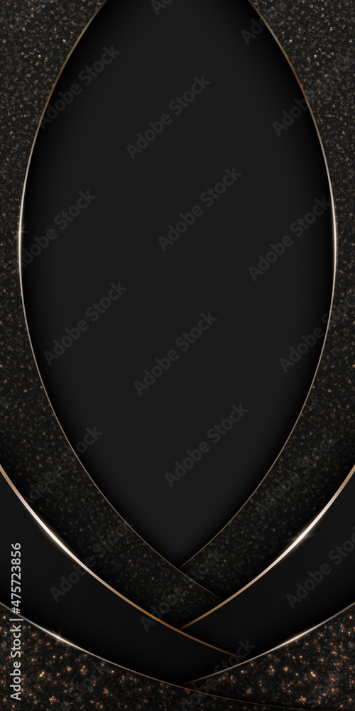 Canvas Prints vector abstract shiny premium paper cut background with golden lines, glitter and copy space. luxury