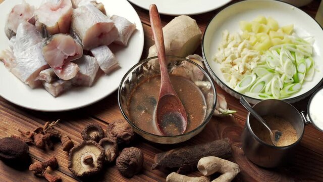 Northeast Special Chinese Food Braised Mentai Fish