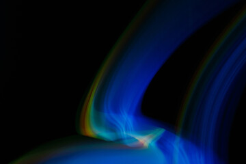 Colored blurred light lines. Abstraction of light.