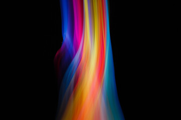 Colored blurred light lines. Abstraction of light.