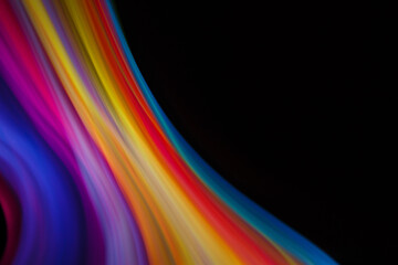 Colored blurred light lines. Abstraction of light.