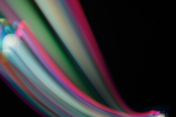 Colored blurred light lines. Abstraction of light.