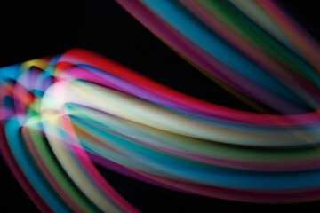 Colored blurred light lines. Abstraction of light.