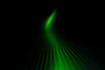 Green blurred light lines. Green abstraction.