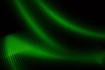 Green blurred light lines. Green abstraction.